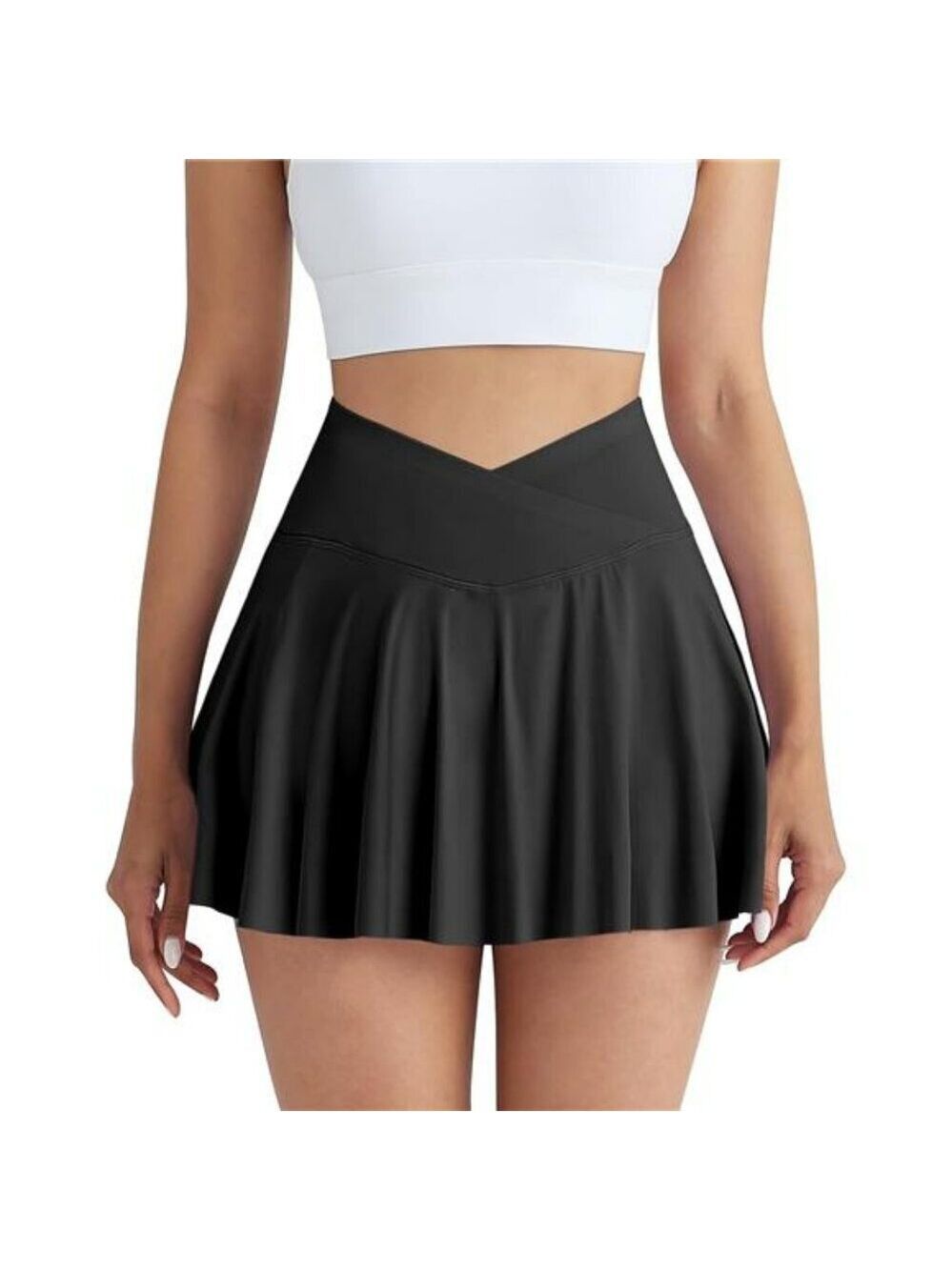 Womens pleated tennis golf skirt high waist skort with pockets workout dress
